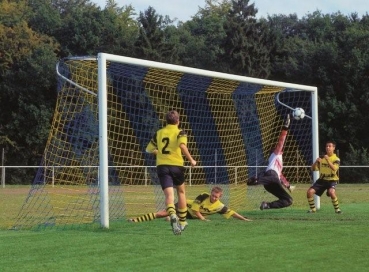 Fußballtornetze zweifarbig Tortiefe 0,80m  1,5m Art.107