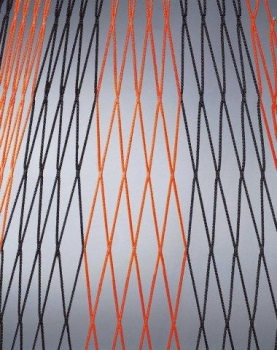 Preview: Fußballtornetze zweifarbig Tortiefe 0,80m  1,5m Art.107