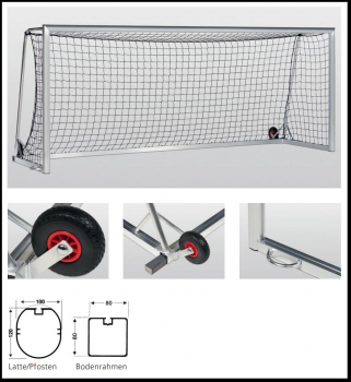 Jugendfussballtore selbstsichernd vollverschweißt, 1 Paar, Tortiefe 1,50 m, Art.-Nr: H115