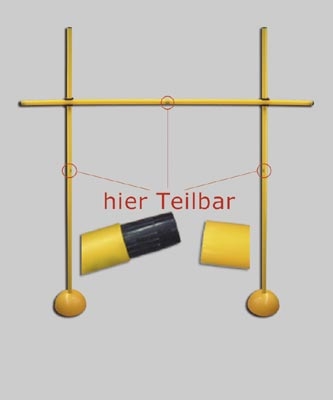 Hürden- Slalomstangen- Set  teilbare Stangen Art.3107