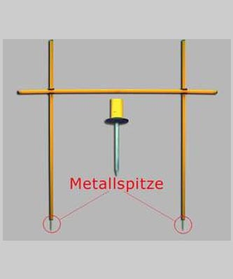 Hürden- Slalomstangen- Set  mit Metallspitze Art.3123